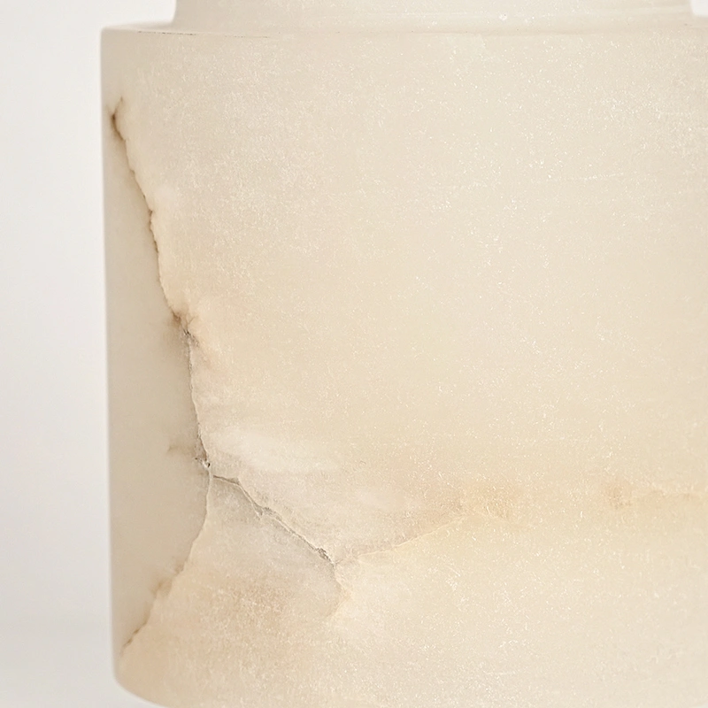 Column alabaster stone vase